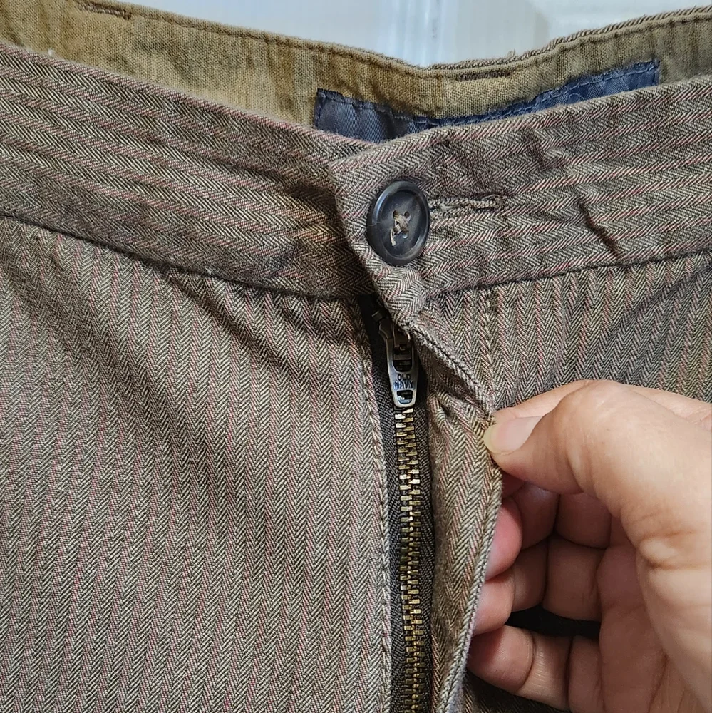 Old navy brown cotton pants men's size 36x34